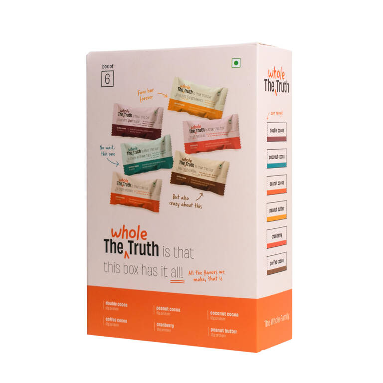 The Whole Truth Protein Bars All in one Pack of 6