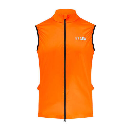 Gilet da ciclismo donna Keada Blu Navy slim antivento traspirante
