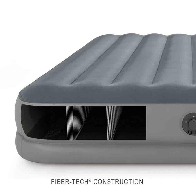 Queen Dura-Beam Prestige Inflatable Camping Mattress w/USB Pump - Grey