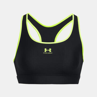 Reggiseno Sportivo Under Armour Senza Imbottitura Nero E Giallo Neon