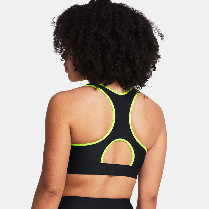 BRASSIÈRE UNDER ARMOUR SANS REMBOURRAGE NOIRE & JAUNE FLUO