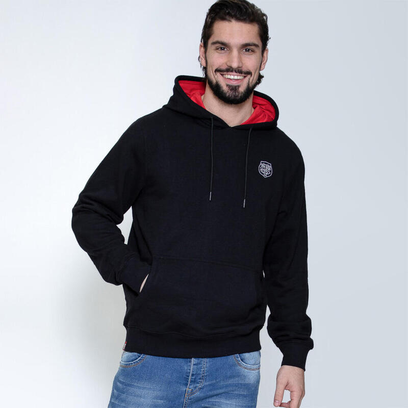 Felpa Con Cappuccio Stade Toulousain Circle Nero