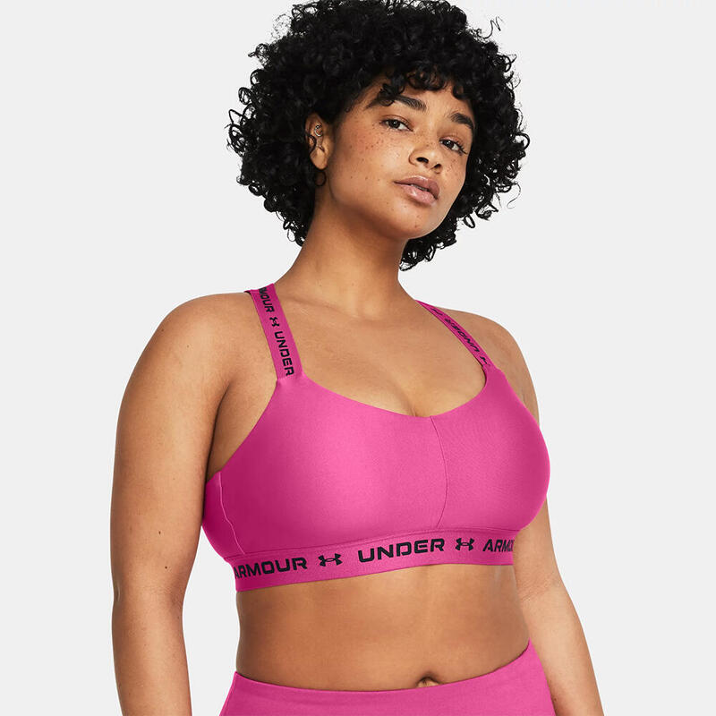 Beha Under Armour Vrouw Kruisende Rug Roze