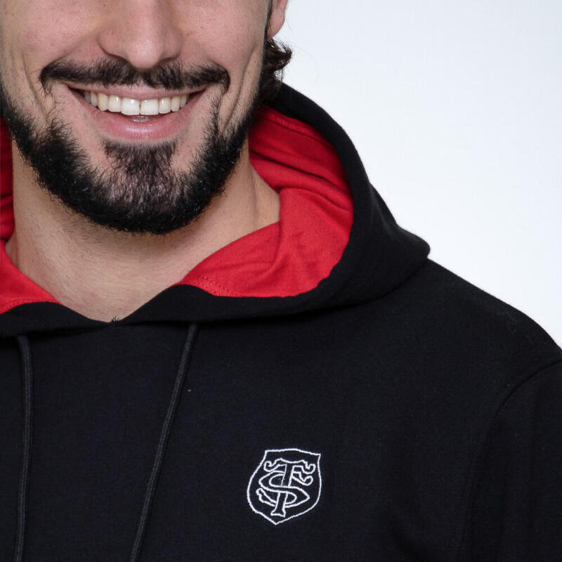 Felpa Con Cappuccio Stade Toulousain Circle Nero