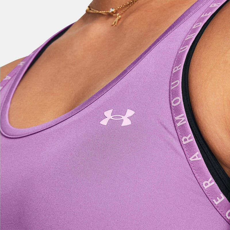 Camiseta Sin Mangas Mujer Under Armour Morado Ua Knockout