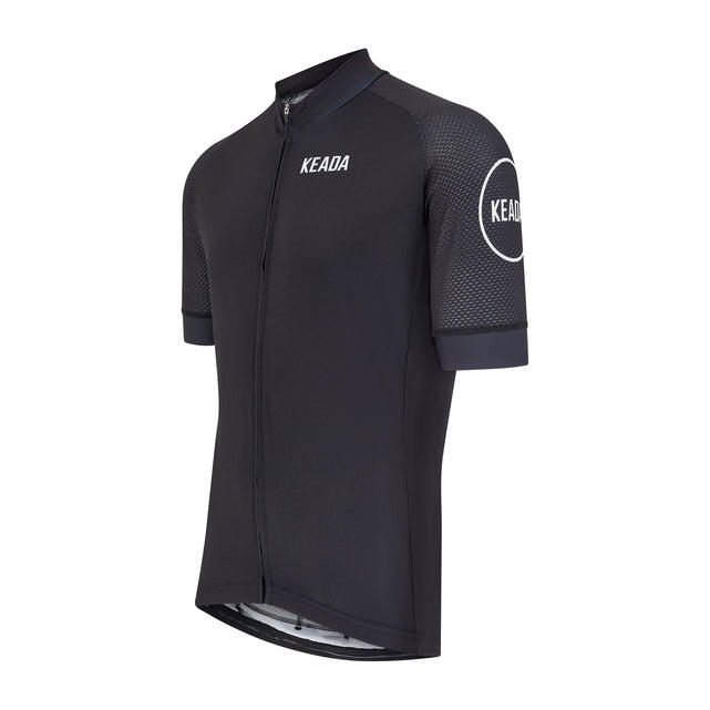 Mens Essential Short Sleeved Cycling Jersey - Black 2/5