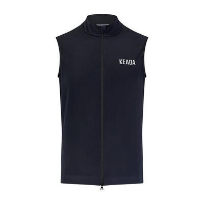 Gilet da ciclismo donna Keada Blu Navy slim antivento traspirante