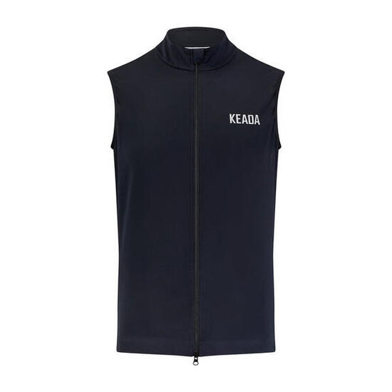 Gilet da ciclismo donna Keada Blu Navy slim antivento traspirante