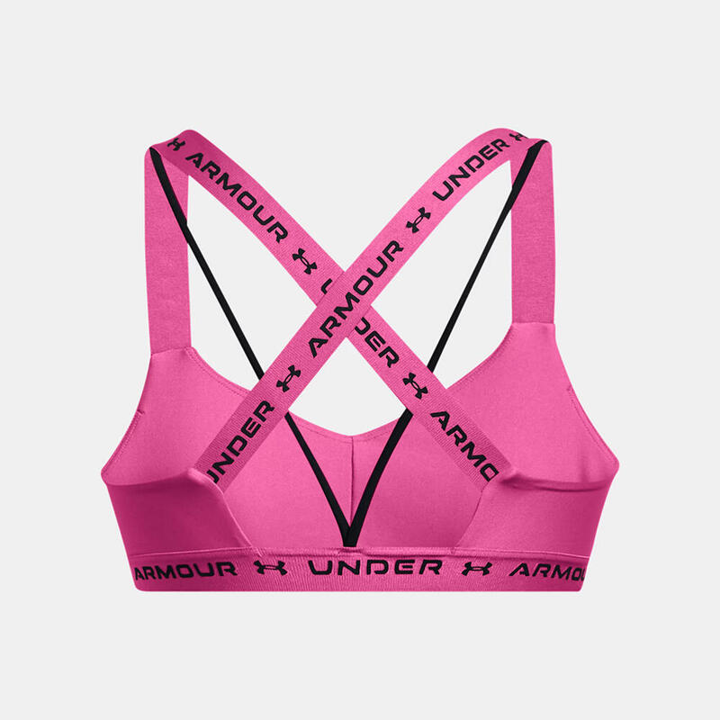 Brassiere Under Armour Femme Dos Croisé Rose