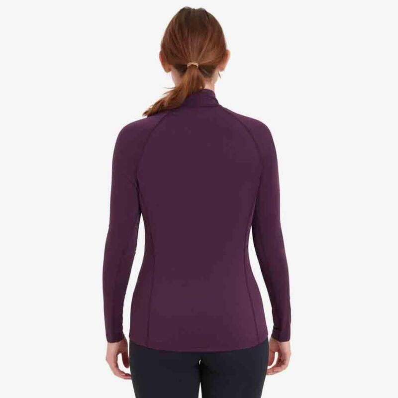 W Dart XT Women's Zip Neck Long-sleeve Warm Underwear - Dark Purple