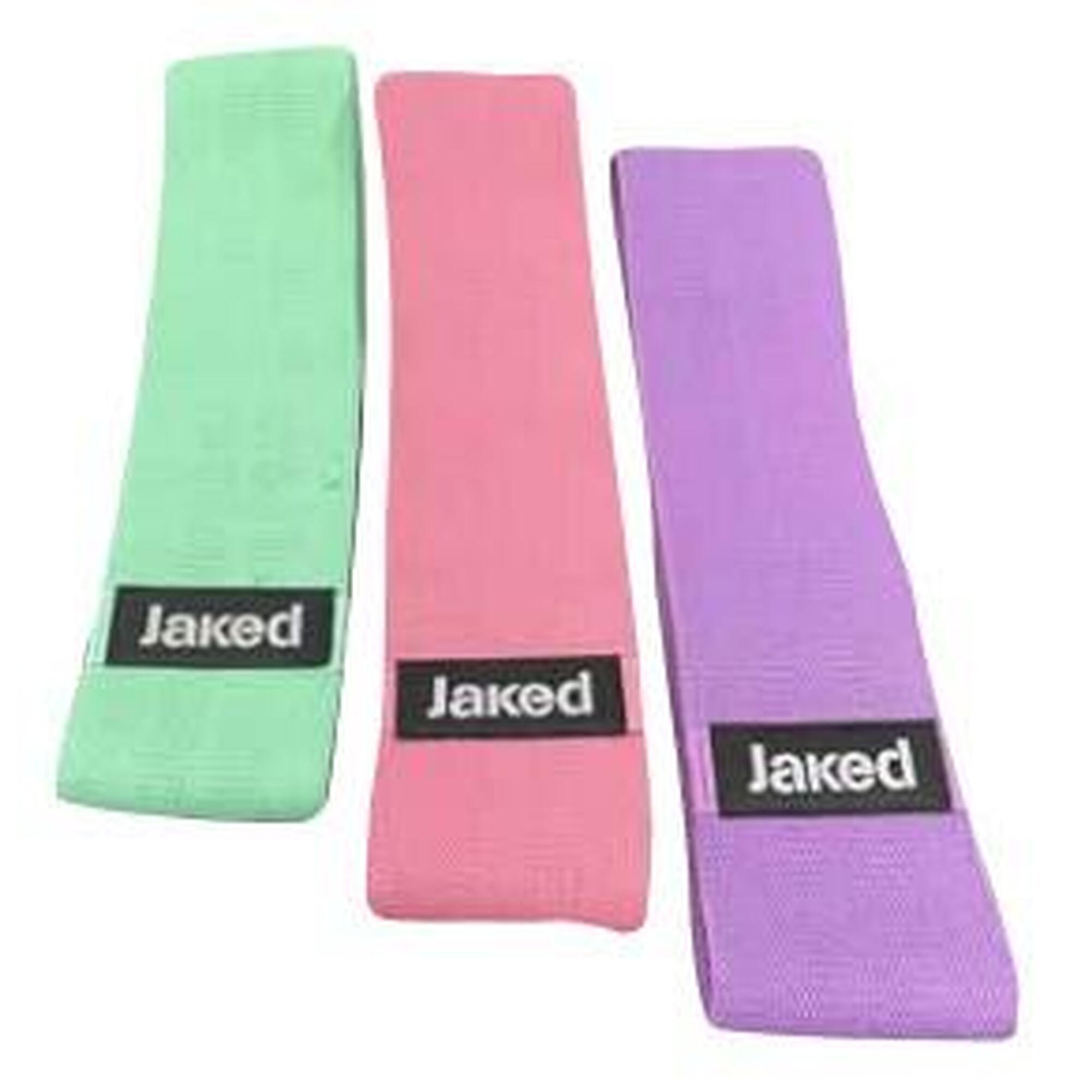 3 級別阻力訓練帶 (三個裝) - 綠色/粉紅色/紫色