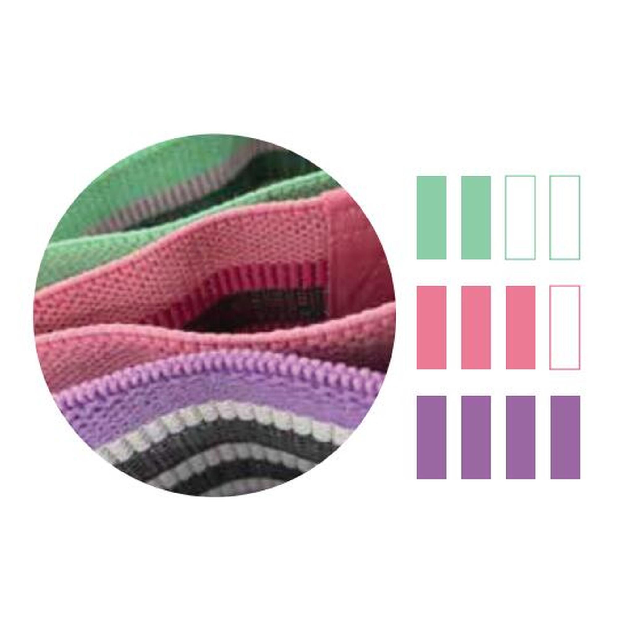 3 級別阻力訓練帶 (三個裝) - 綠色/粉紅色/紫色