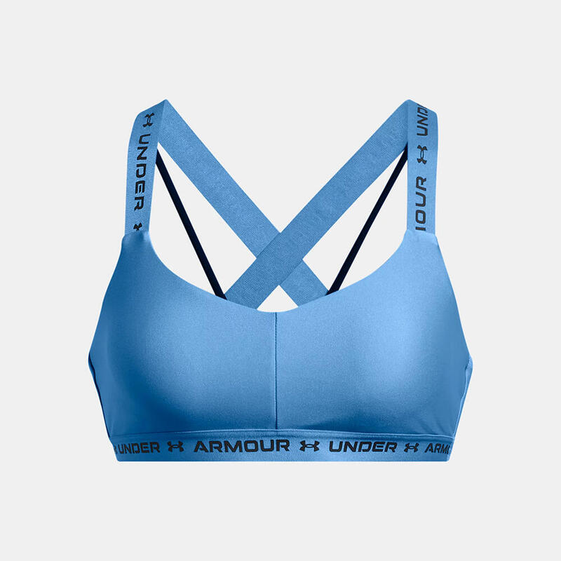 Beha Under Armour Vrauw Kruisende Rug Blauw