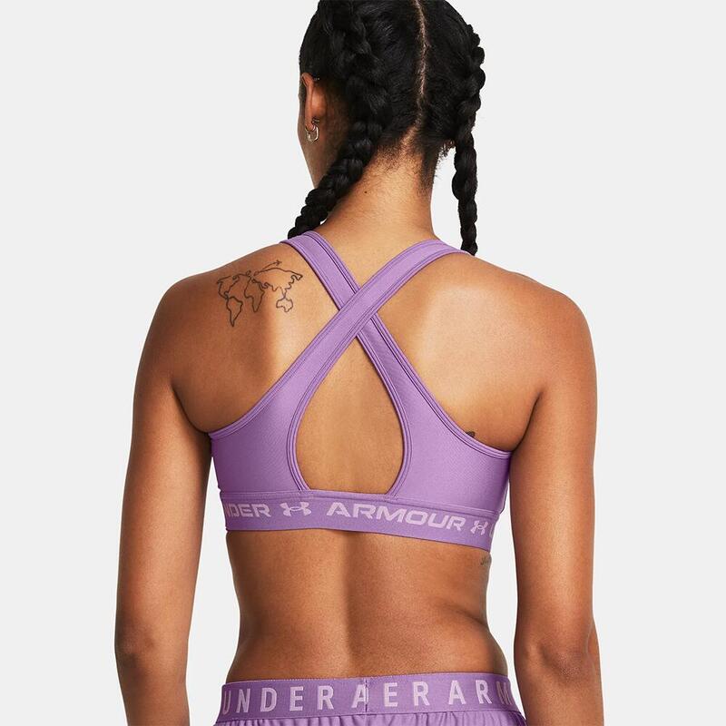 Sujetador Under Armour Mujer Espalda Cruzada Violeta