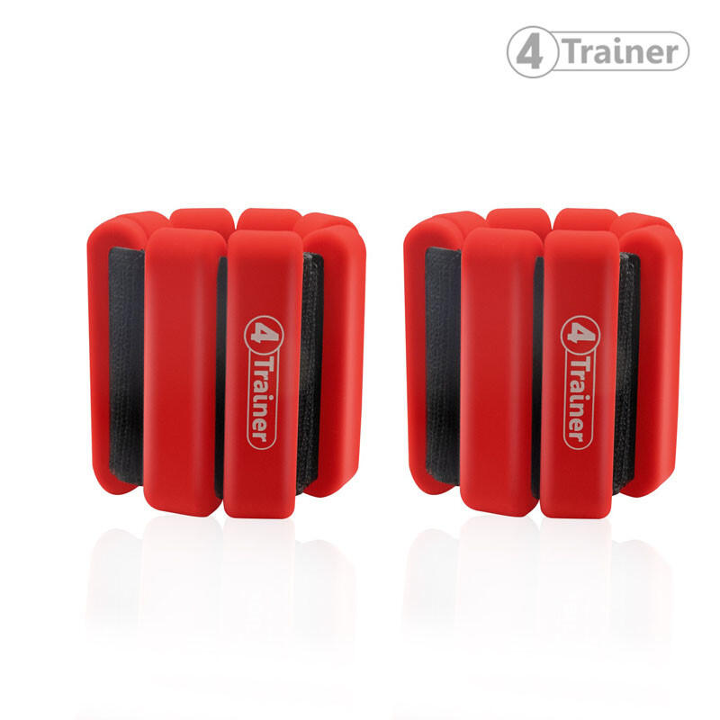 4trainer - Bandes Lestées Silicone - Rouge - 2 X 1kg - 4trainer - Bande Élastique - Rouge - 2 Kg - Decathlon