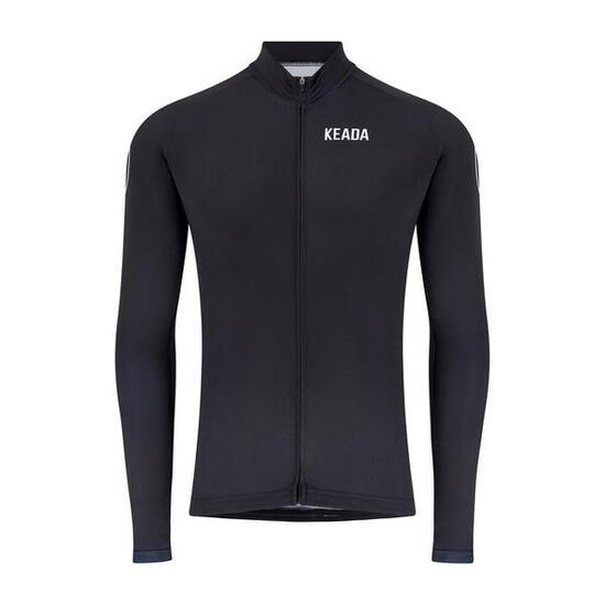 Maillot de cyclisme essentiel pour homme à manches longues - Noir