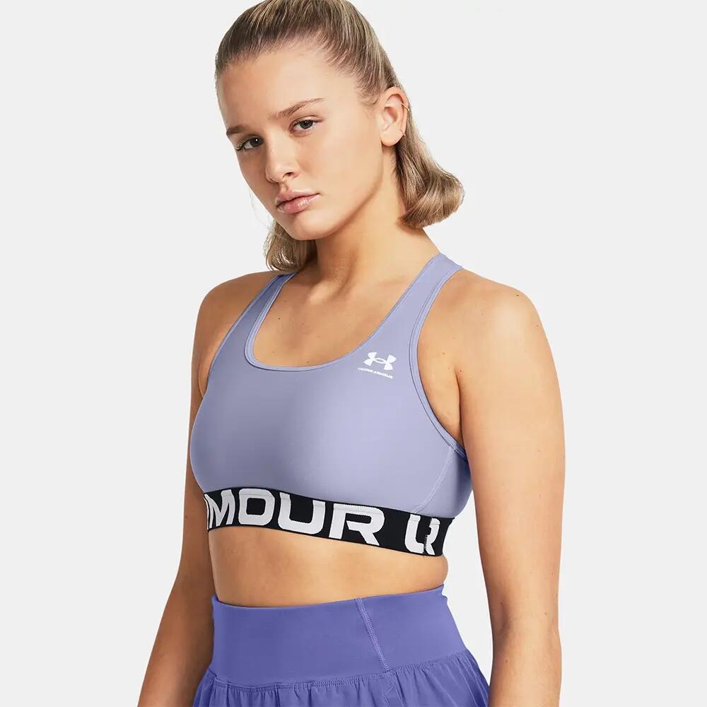 Sujetador Mujer Under Armour Heatgear® Violeta Pastel Con Logotipo 3/5