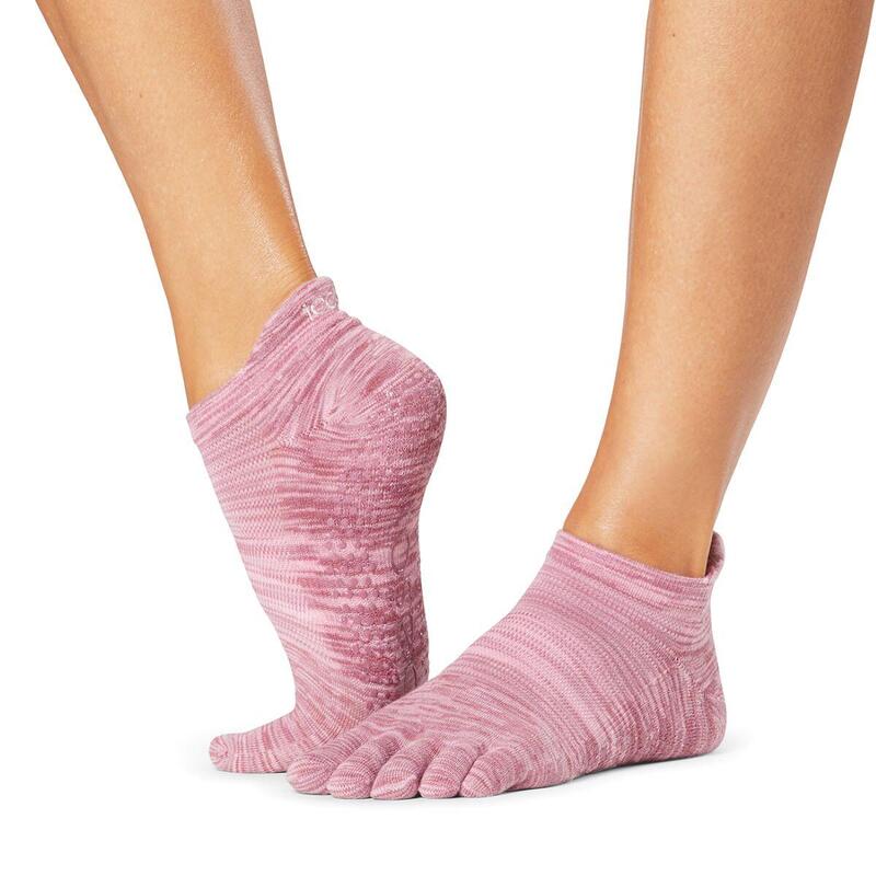 Grip Full Toe 防滑五趾襪 - 紮染莓果粉紅色