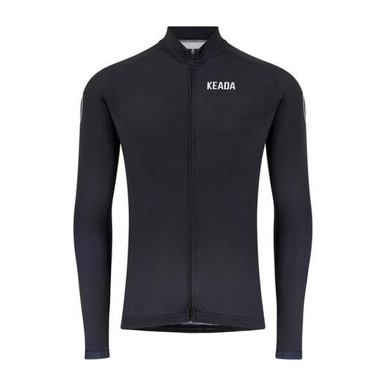 Maillot de cyclisme essentiel pour homme à manches longues - Noir