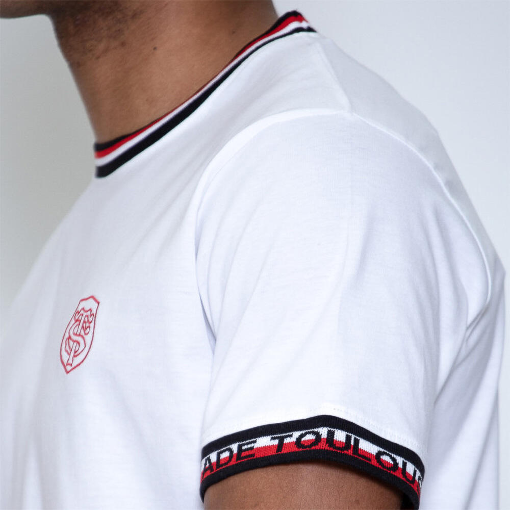 T-shirt Stade Toulousain Blanc Manches 3/4 Avec Paillettes - Taille 34-36 (équivalent 12-14 Ans) - Neuf Sans étiquette