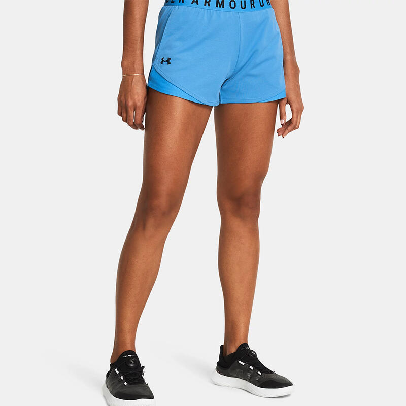 Korte Ua Play Up 3.0 Vrouw Under Armor Blauw