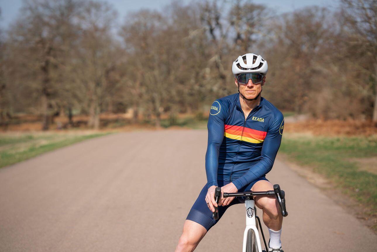 Mens Long Sleeved Cycling Jersey - Sunrise 4/4