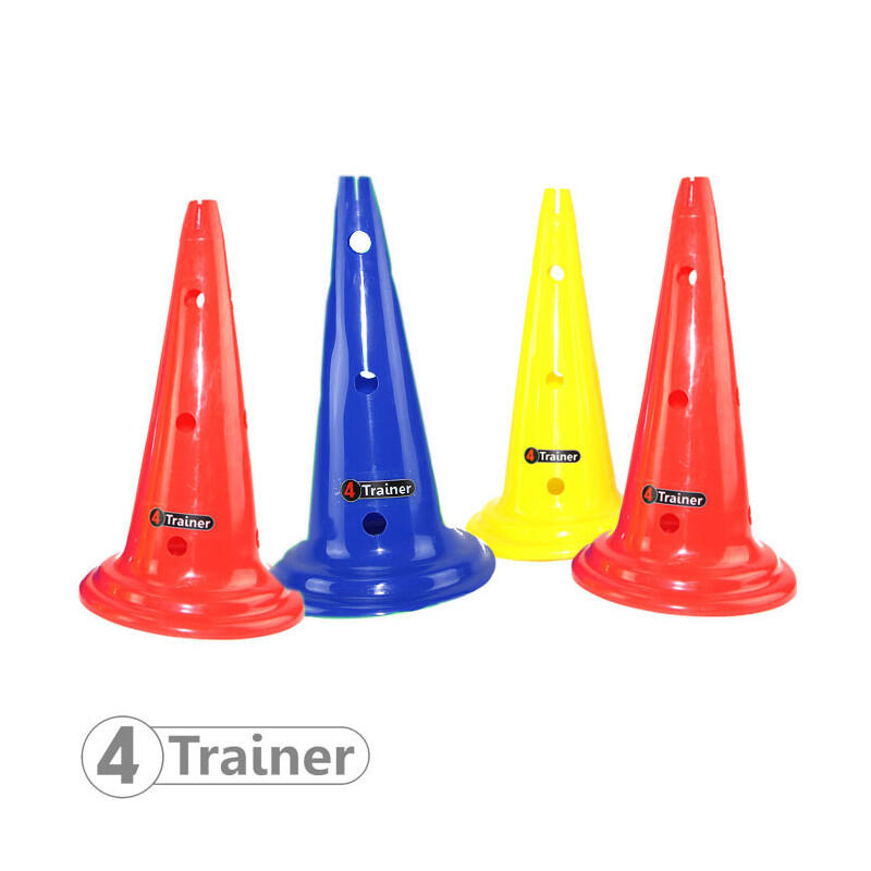 Balise x4 Multicolore - 50cm - 12 Trous - R, B, J - 4TRAINER