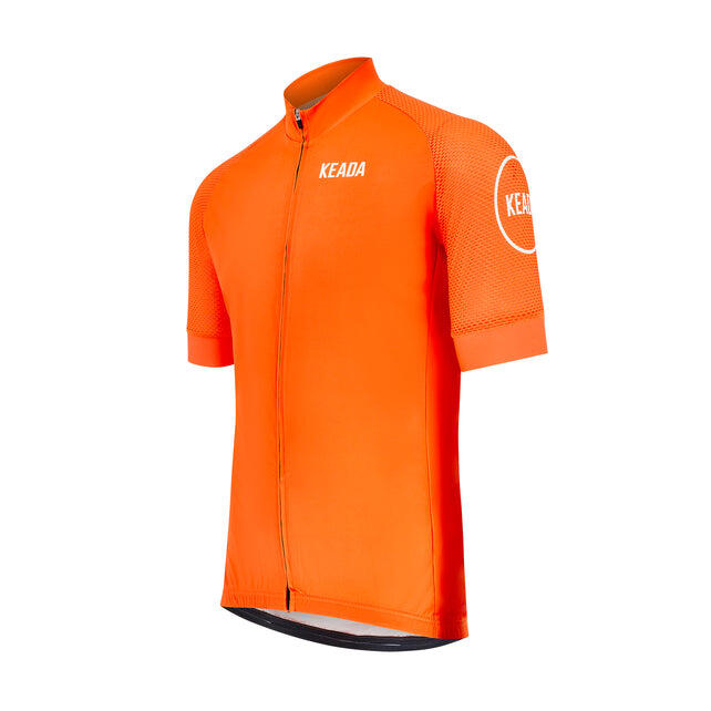Mens Essential Short Sleeved Cycling Jersey - Orange 2/5