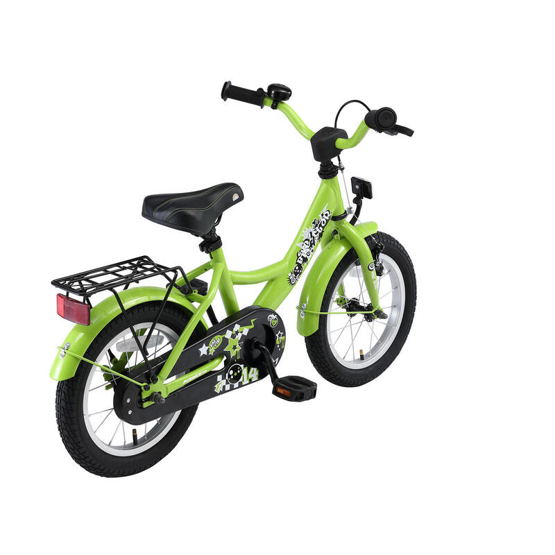 Bicicleta niños 14 pulgadas BIKESTAR classic verde 3 años