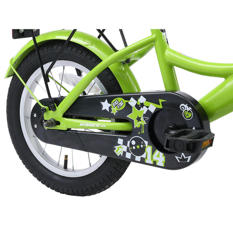 Bicicleta niños 14 pulgadas BIKESTAR classic verde 3 años