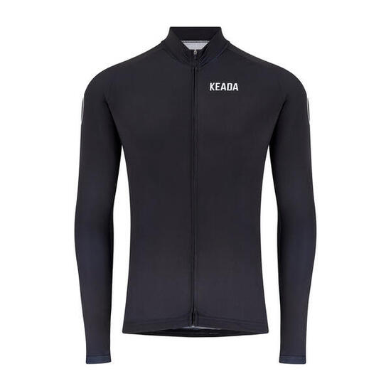 Maillot de cyclisme essentiel à manches longues pour femme - Noir