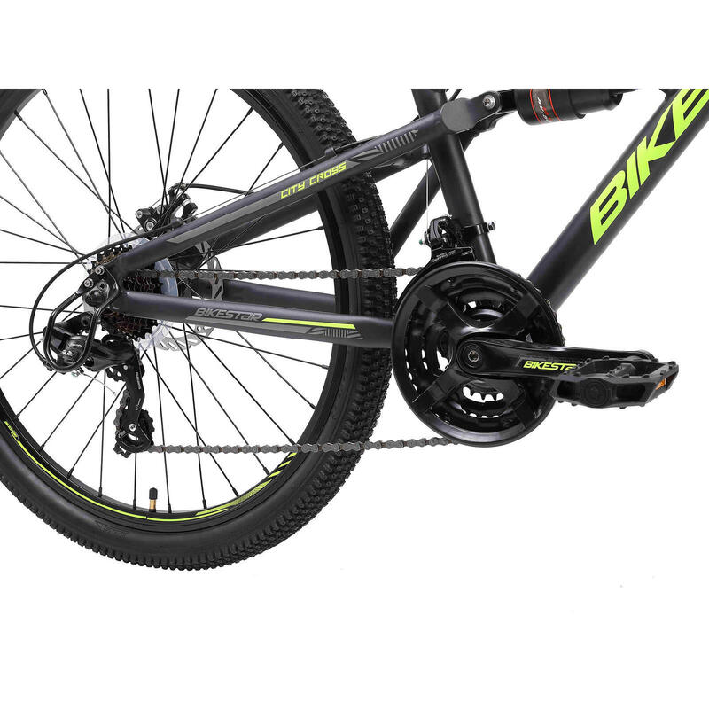 Bikestar VTT entièrement en aluminium 27,5 pouces 21 vitesses