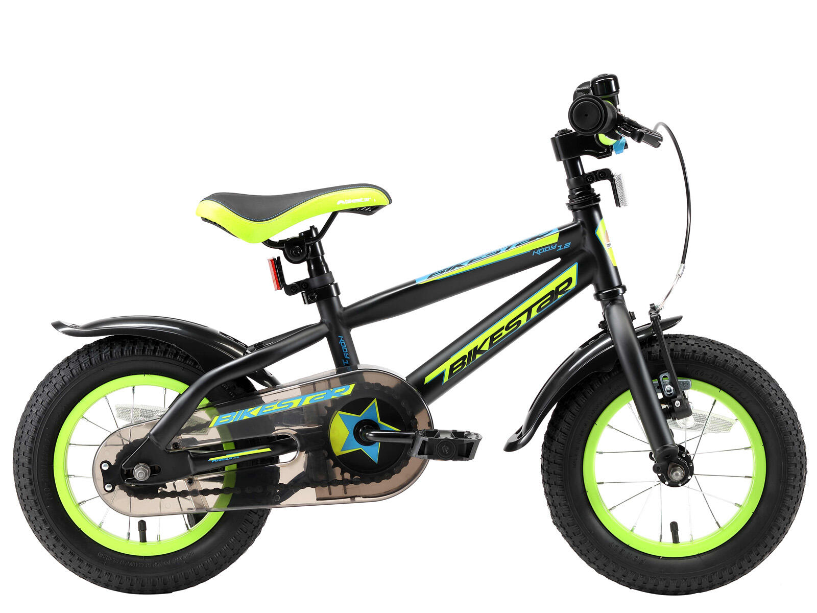 BIKESTAR Bikestar kinderfiets Urban Jungle 12 inch zwart/groen