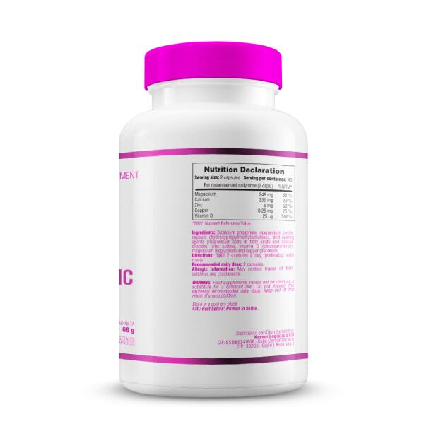 Calcio, Magnesio e Zinco - 90 Capsule Vegetali Smart Supplements 3/5