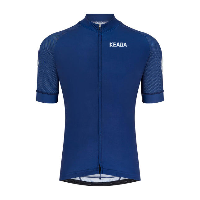Womens Essential Short Sleeved Cycling Jersey - Navy 1/5