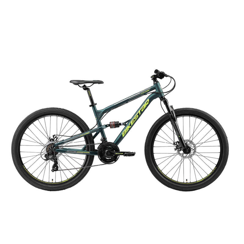 Bicicleta de montaña 27.5" aluminio BIKESTAR cross country verde