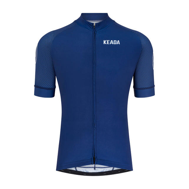 Maillot de cyclisme homme essentiel à manches courtes - Marine