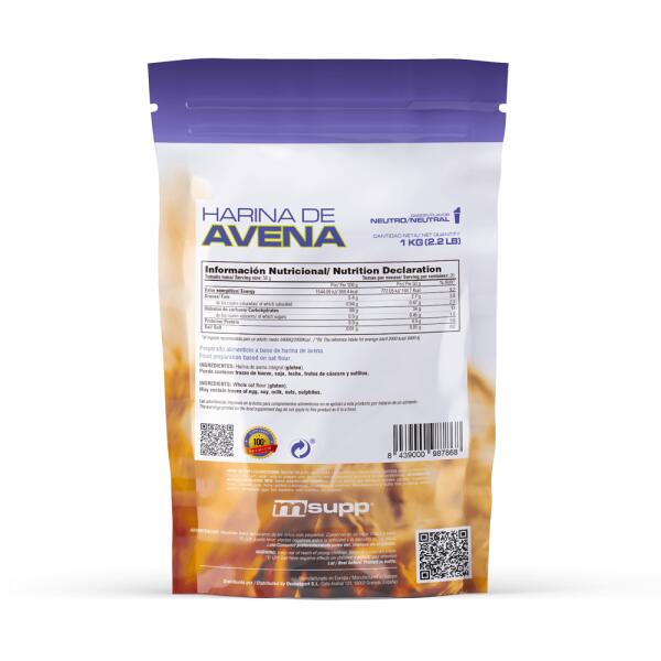 Harina de Avena - 1Kg Neutro de MM Supplements