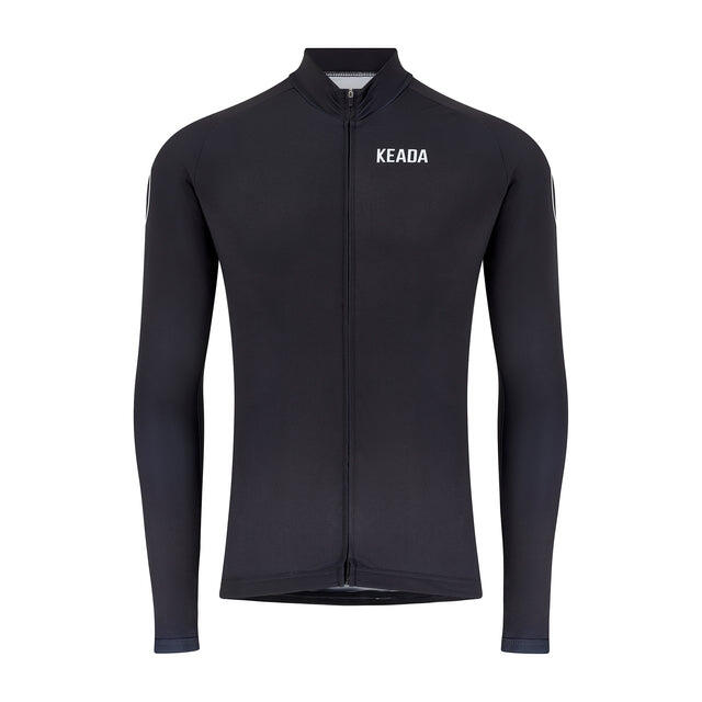 KEADA SPORTS Maglia ciclismo Keada Essential uomo manica lunga nera, traspirante