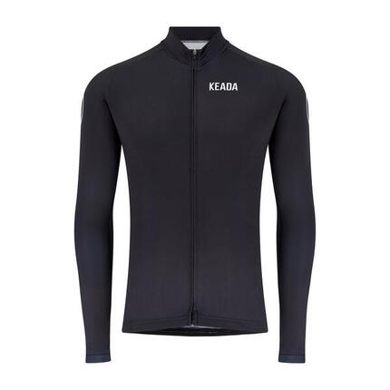 Maillot de cyclisme essentiel pour homme à manches longues - Bleu marine