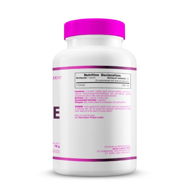 L-tyrosine - 100 vegetable capsules de Smart Supplements 3/5