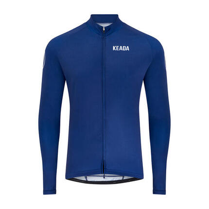 Maillot de cyclisme essentiel pour homme à manches longues - Bleu marine