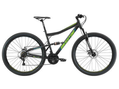 Bikestar fully mtb staal medium 29 inch 21 speed zwart/blauw