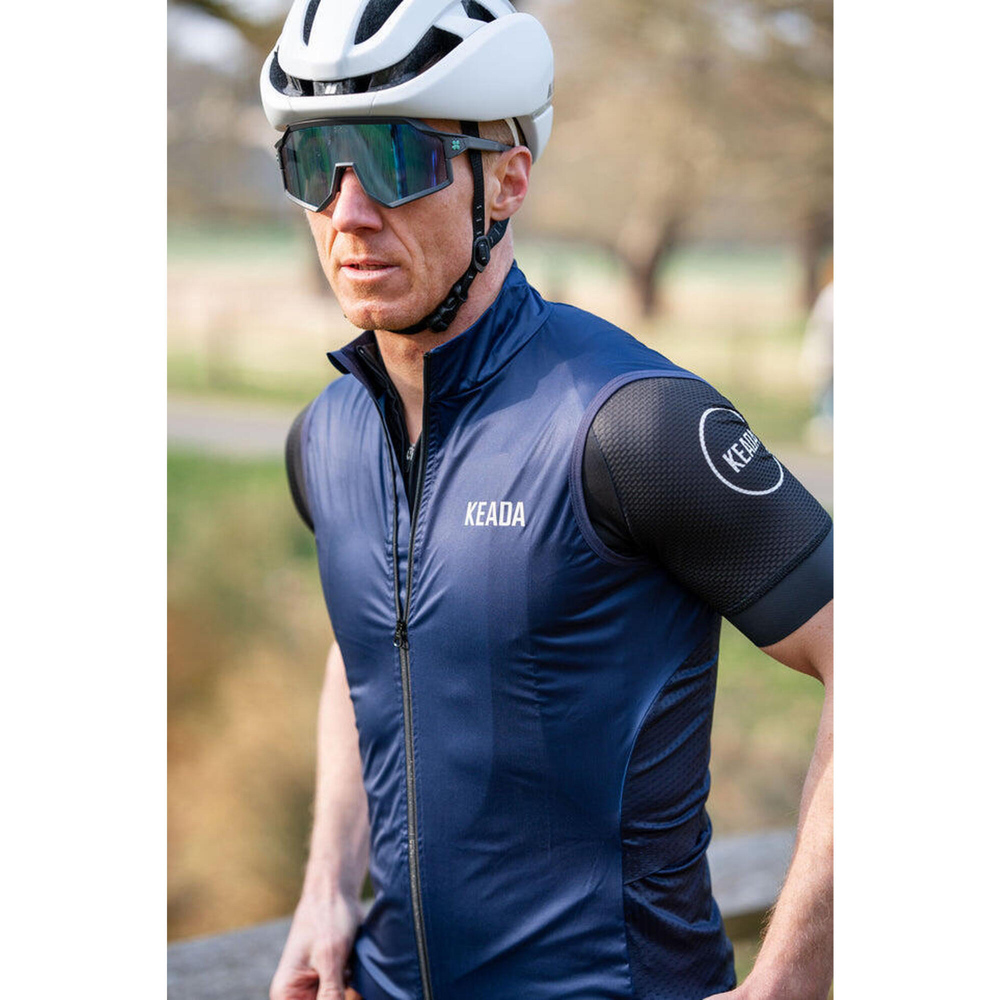Gilet Essentiel de Cyclisme Homme – Bleu Marine