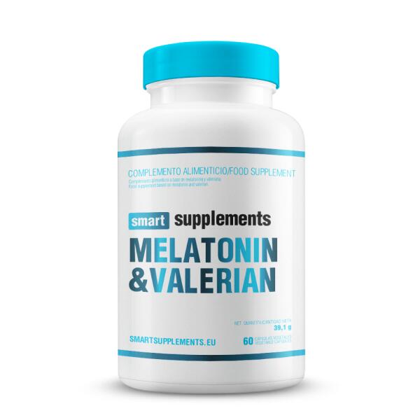 Melatonina y Valeriana - 60 Cápsulas Vegetales de Smart Supplements