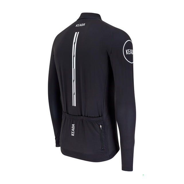 Essentieel wielershirt met lange mouwen voor heren - Zwart 3/5