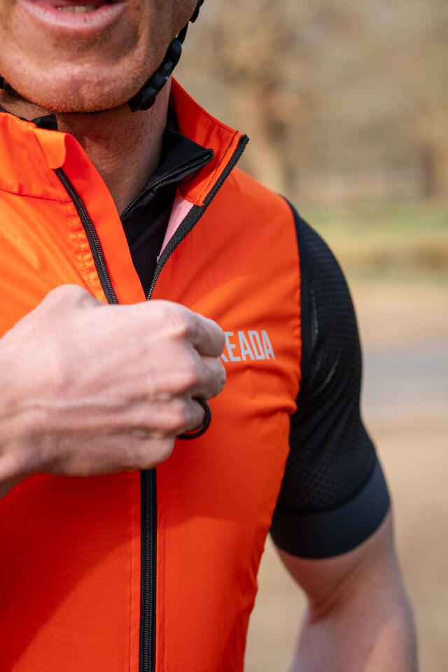 Gilet de cyclisme essentiel pour homme - Orange 4/5