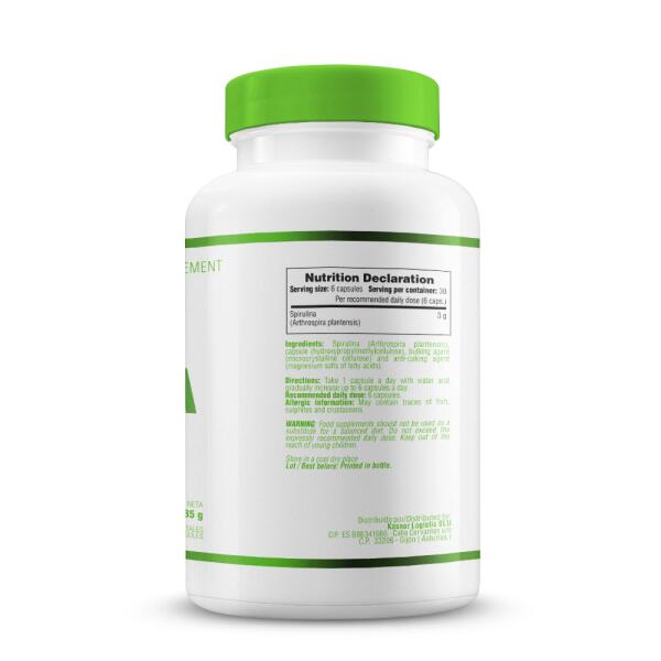 Spiruline 500mg - 180 vegetarian caps de Smart Supplements