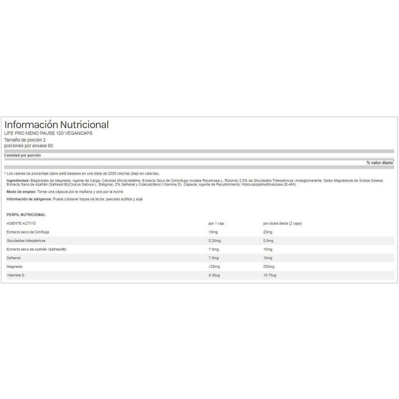 Meno Pause - 120 Cápsulas Veganas de LifePRO