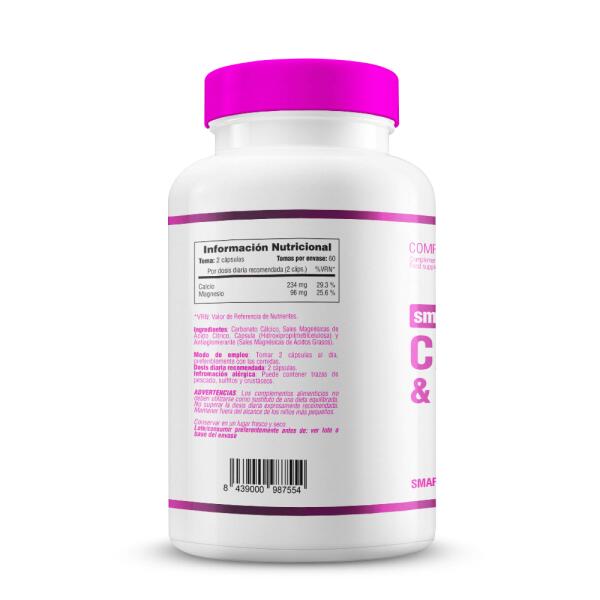 Wapń i magnez – 120 kapsułek roślinnych Smart Supplements